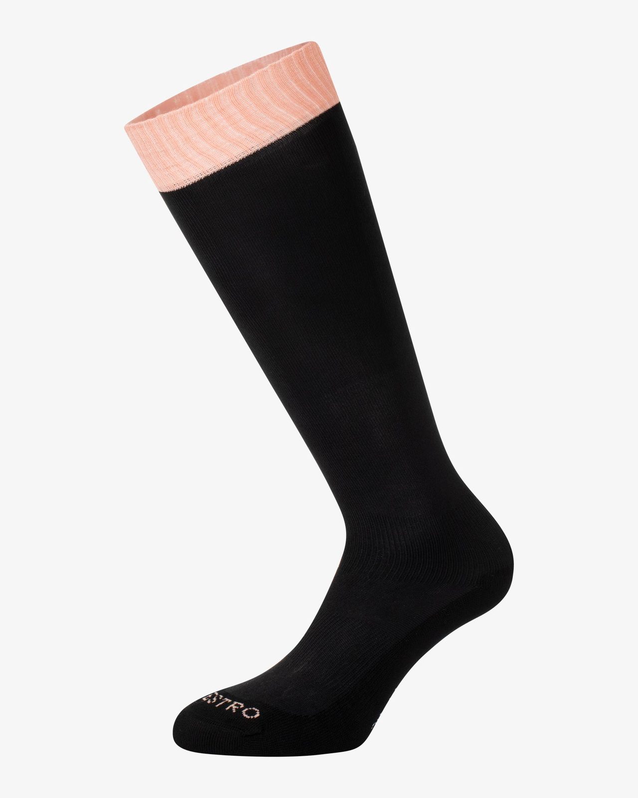 Stretch technical sock with contrasting logo