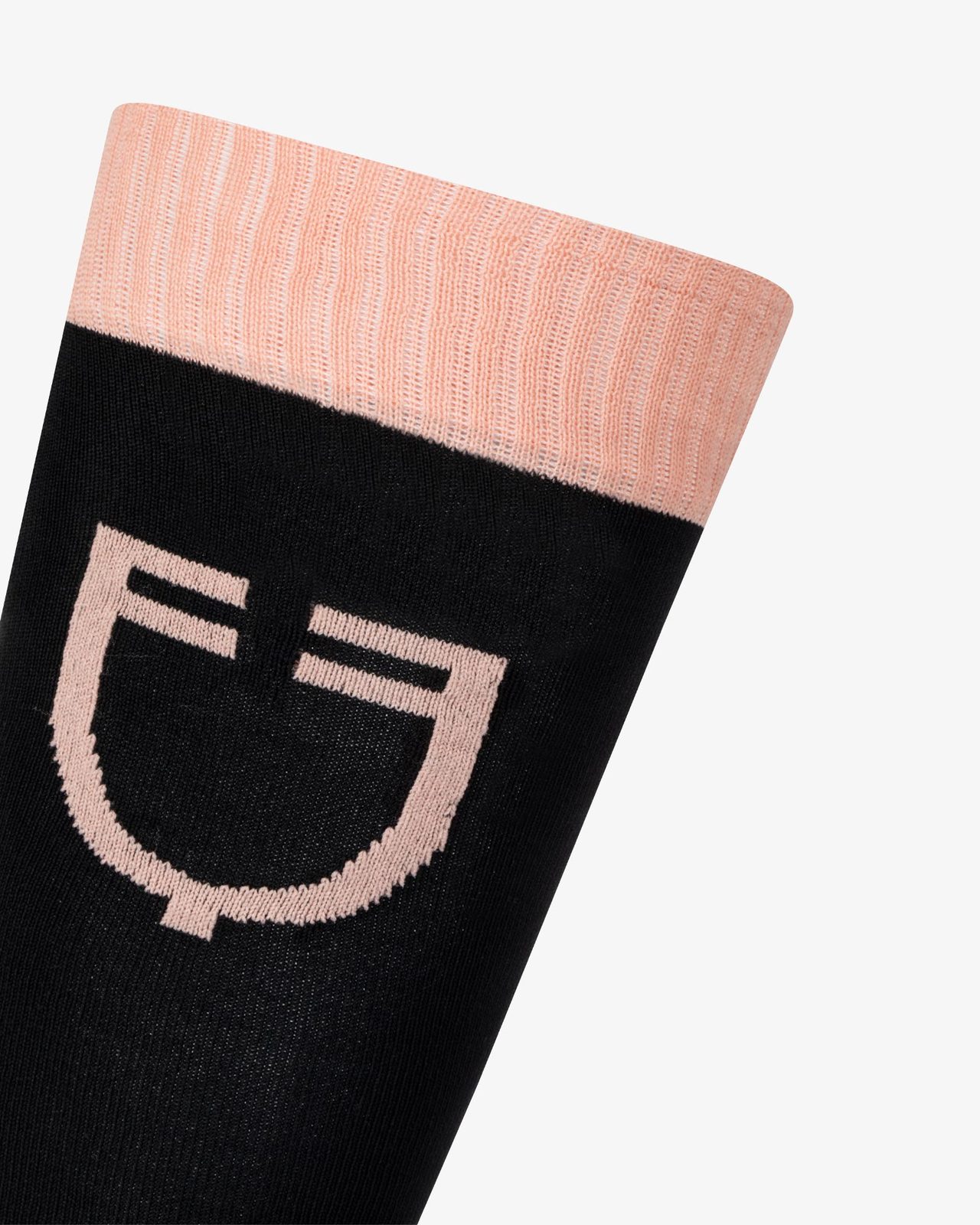 Stretch technical sock with contrasting logo
