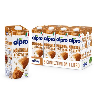 ALPRO CLASSICO Bevanda Vegetale alla Mandorla Tostata 8x1L