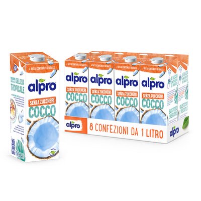 ALPRO SENZA ZUCCHERI Bevanda Vegetale al Cocco 8x1l