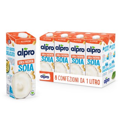 ALPRO SENZA ZUCCHERI Bevanda vegetale alla Soia 8x1l