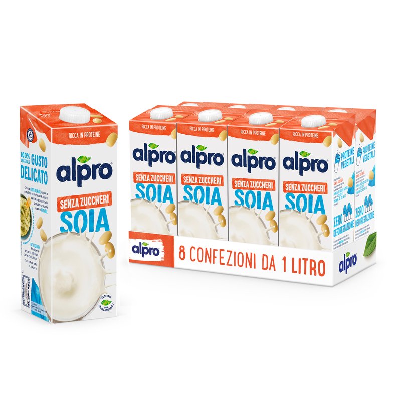 ALPRO SENZA ZUCCHERI Bevanda vegetale alla Soia 8x1l