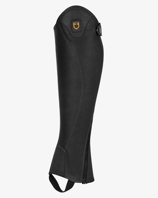Unisex soft leather gaiters with side zip
