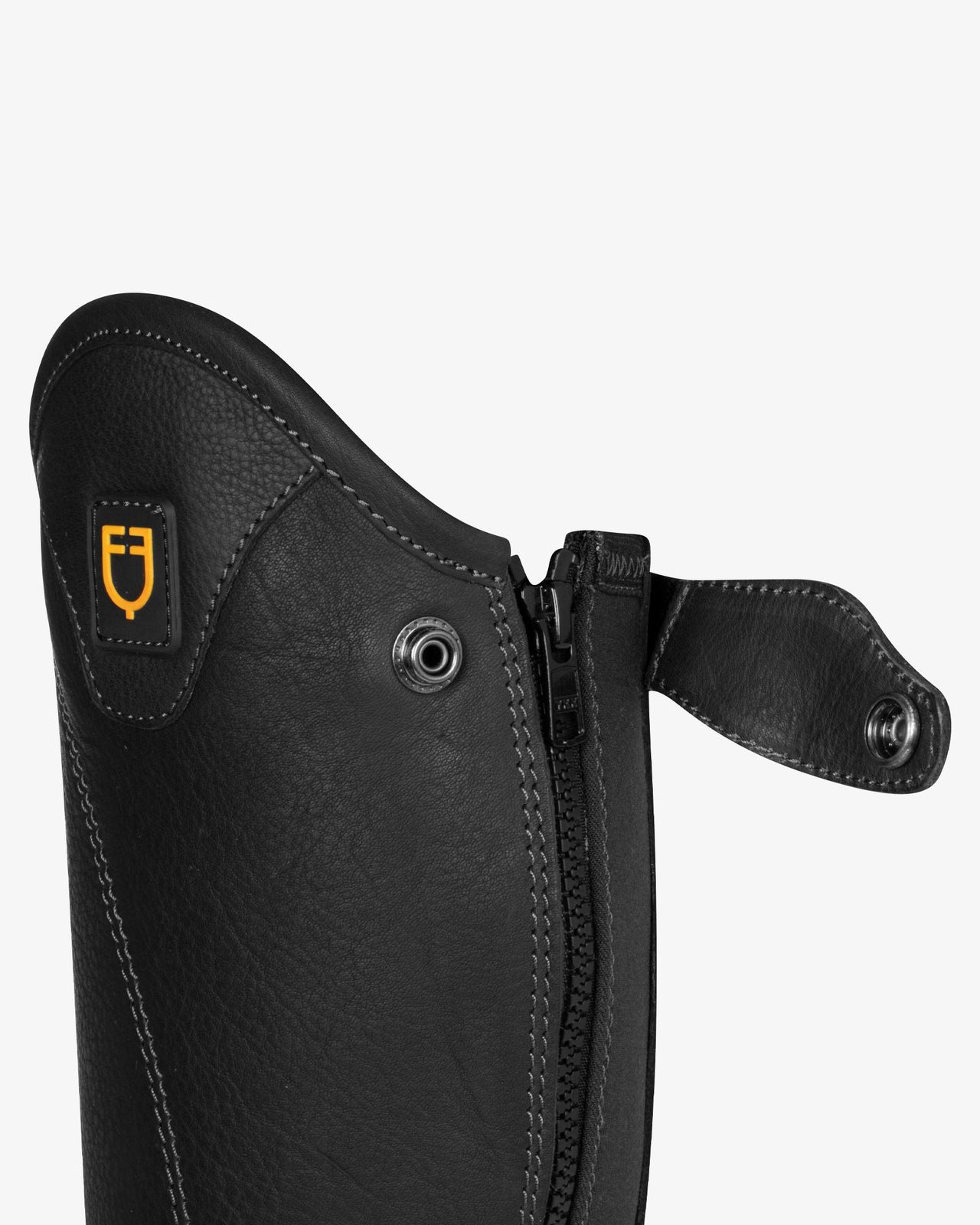 Unisex soft leather gaiters with side zip