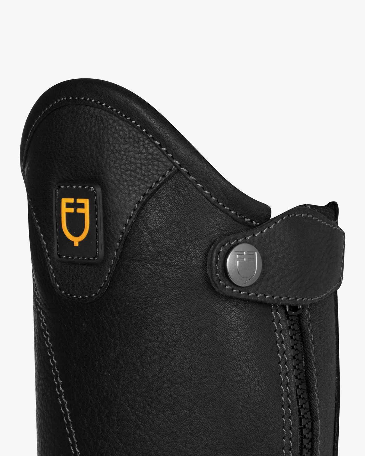 Unisex soft leather gaiters with side zip