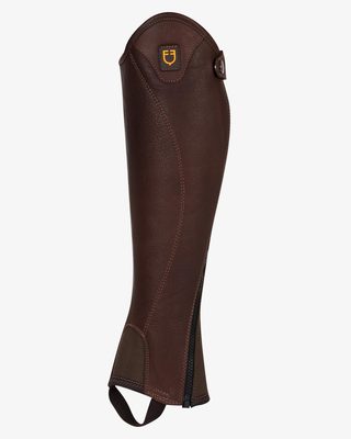 Unisex soft leather gaiters with side zip