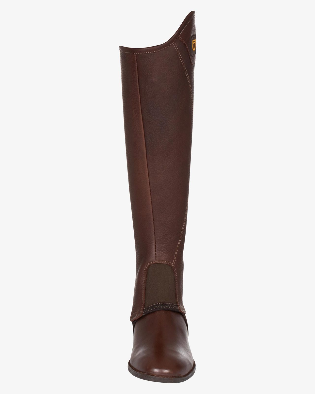 Unisex soft leather gaiters with side zip