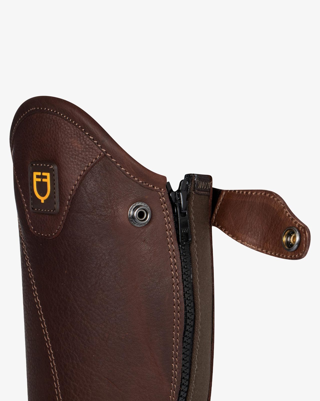 Unisex soft leather gaiters with side zip