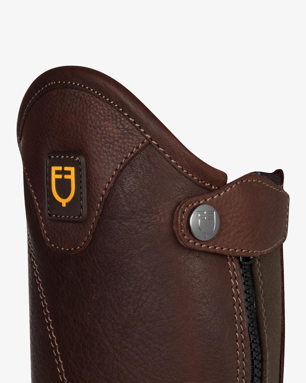 Unisex soft leather gaiters with side zip