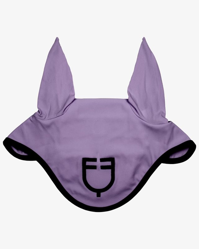 Black line edition fly veil in stretch material