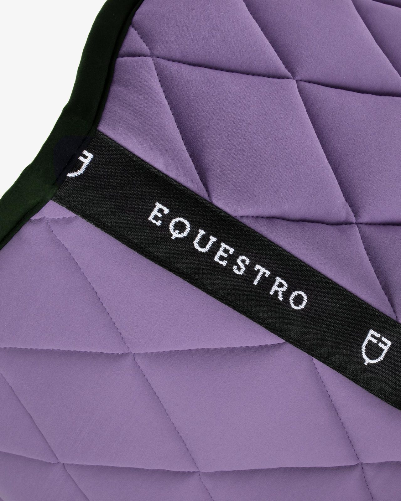 Jumping saddle pad with embroidered logo black line edition