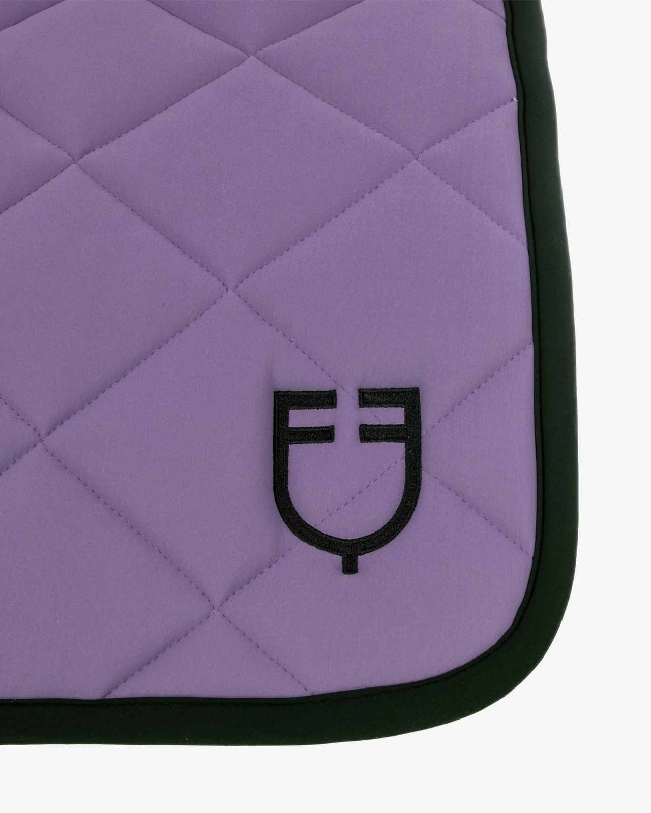Jumping saddle pad with embroidered logo black line edition