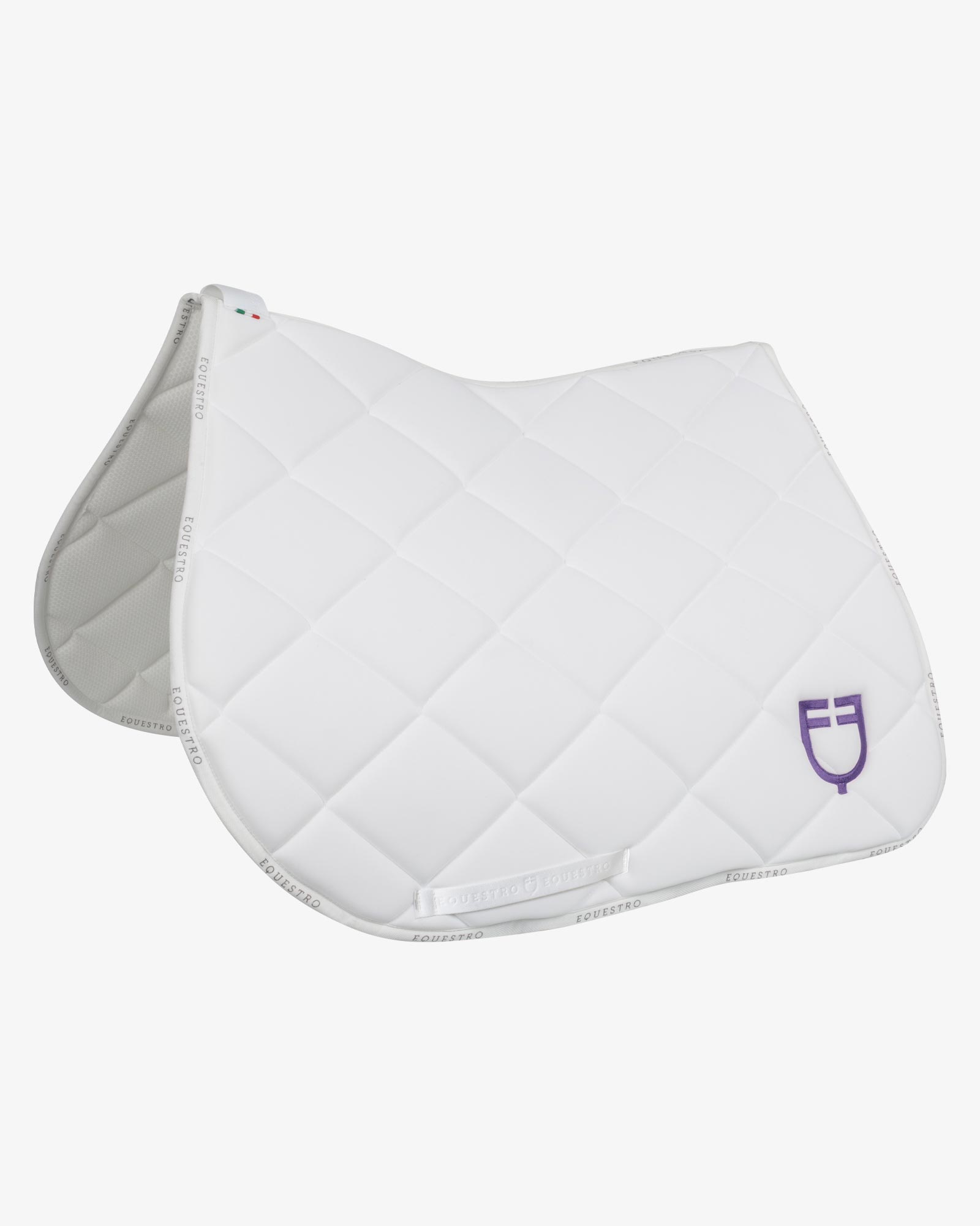 Jumping saddle pad with multicolor logo