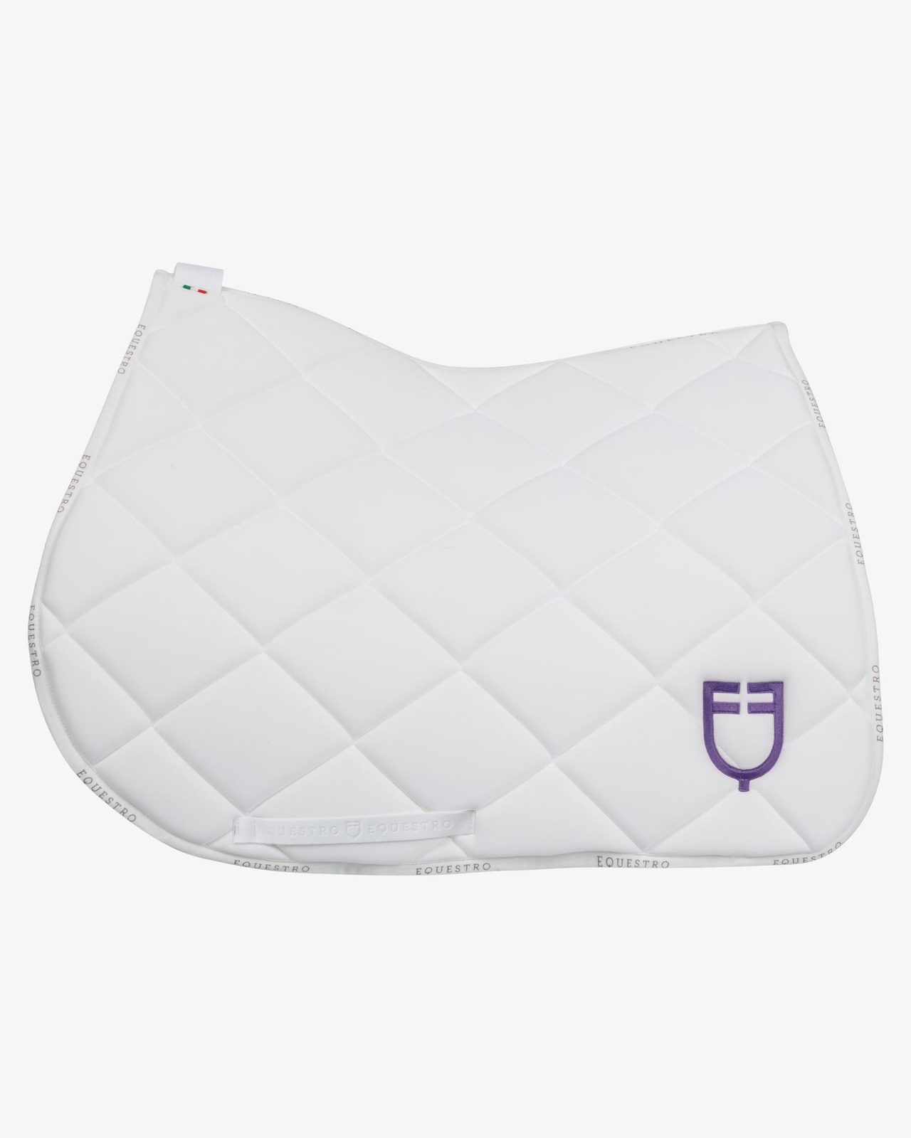 Jumping saddle pad with multicolor logo