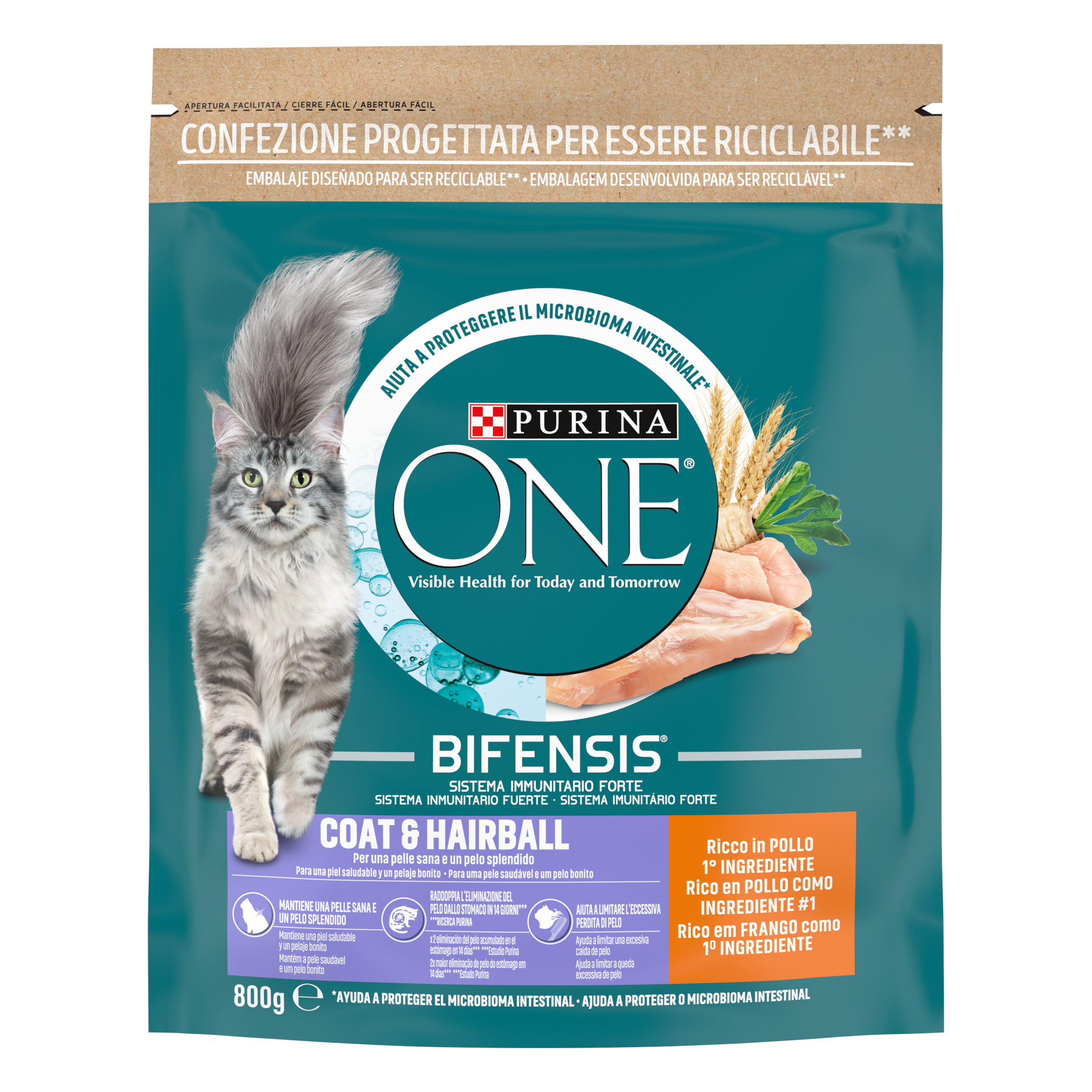 PURINA ONE® Speciale Pelle e Pelo, Ricco in Pollo