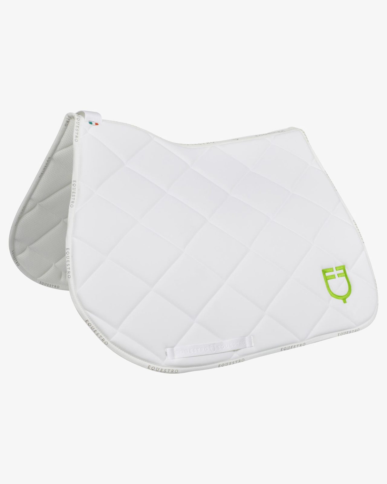 Jumping saddle pad with multicolor logo