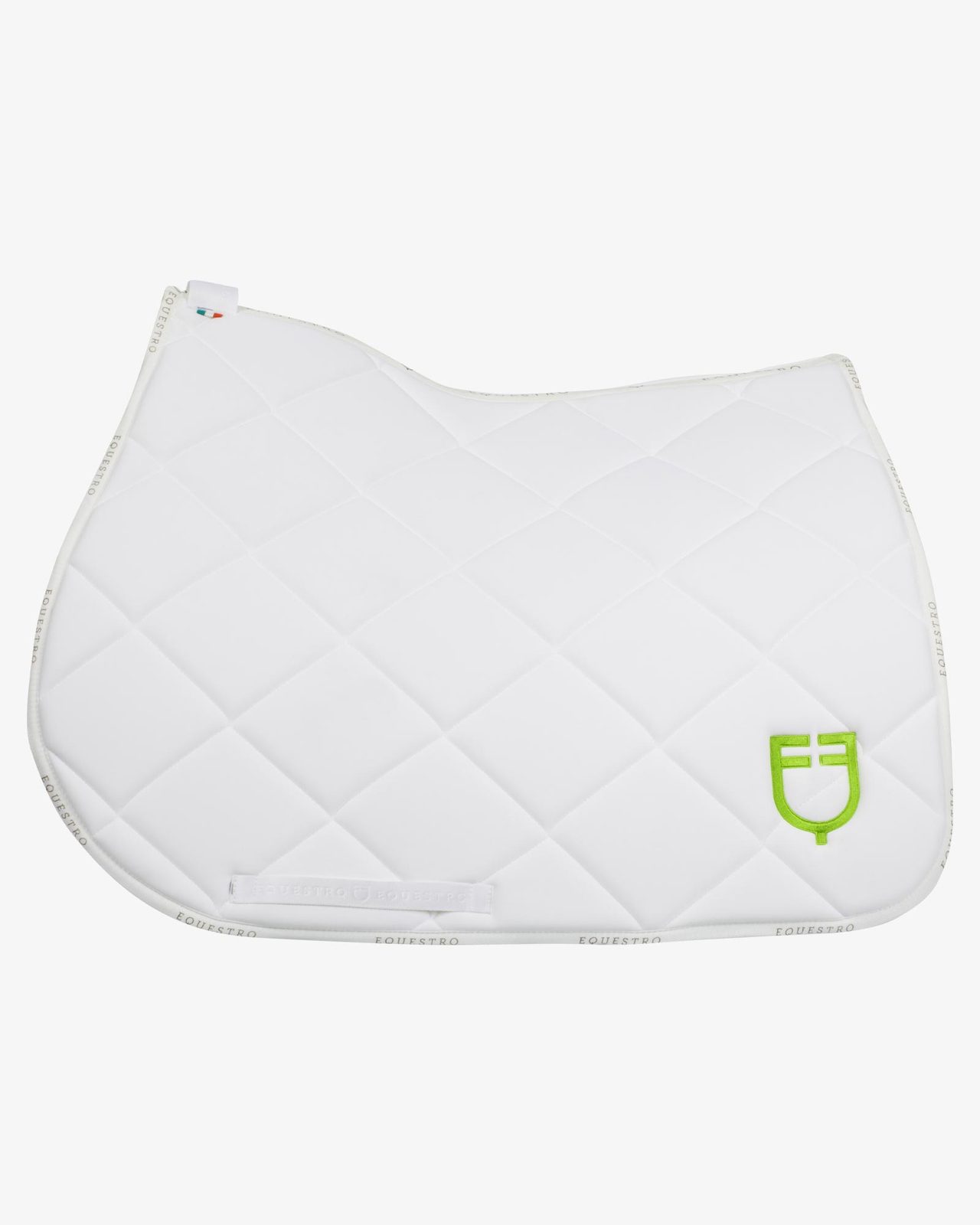 Jumping saddle pad with multicolor logo