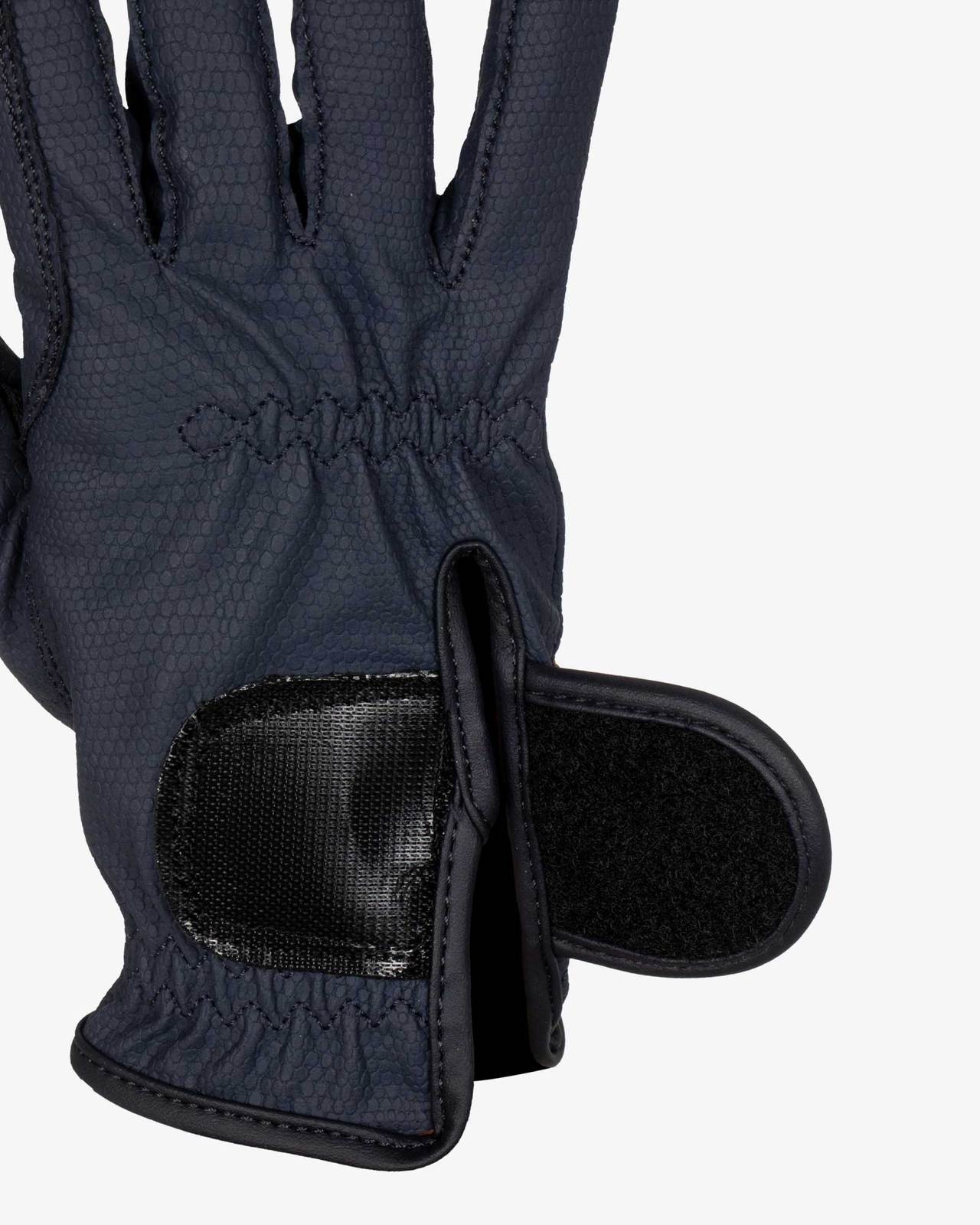 Women's gloves in soft technical fabric with glitter logo