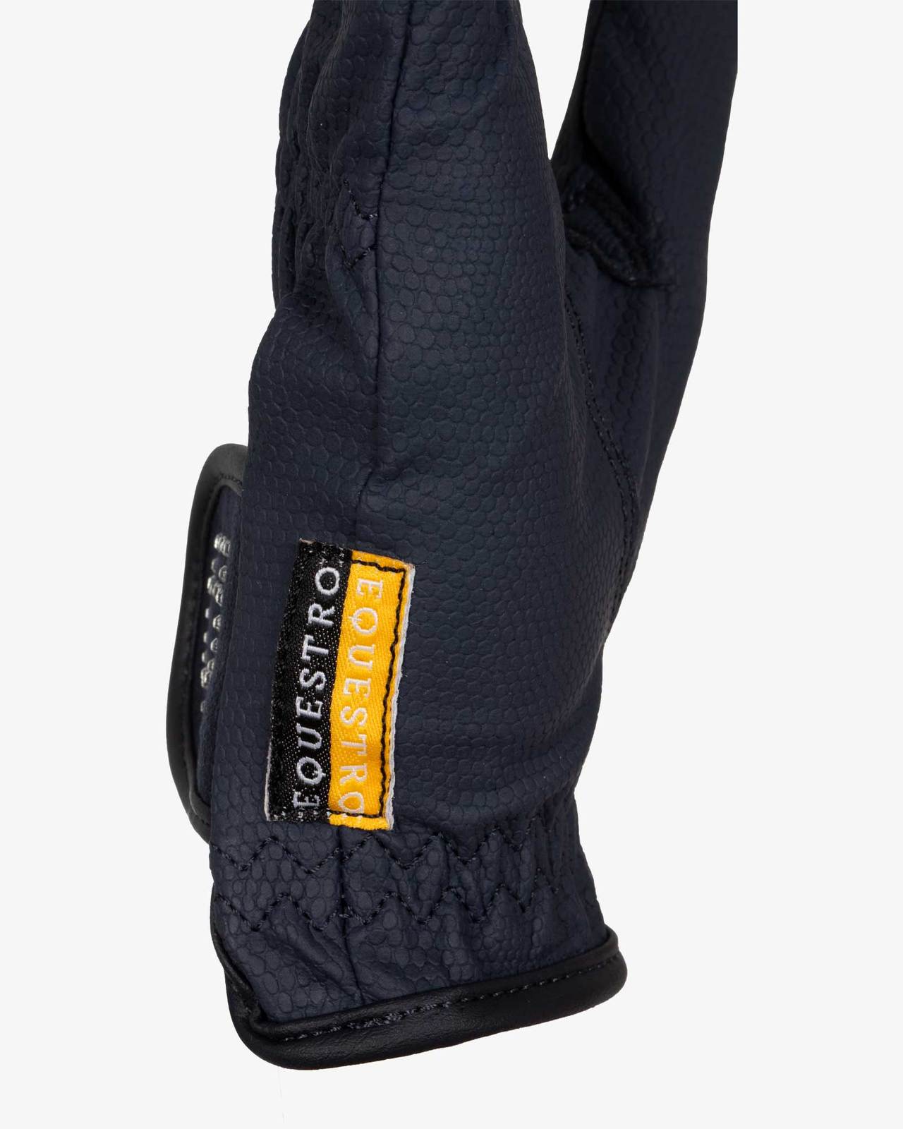 Women's gloves in soft technical fabric with glitter logo