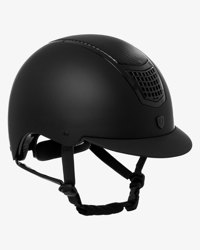 Cap unisex inserto in carbonio e frame lucido omologazione EN 1384-2023