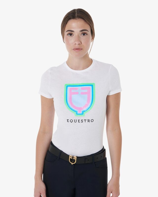 Women's psychedelic logo cotton t-shirt
