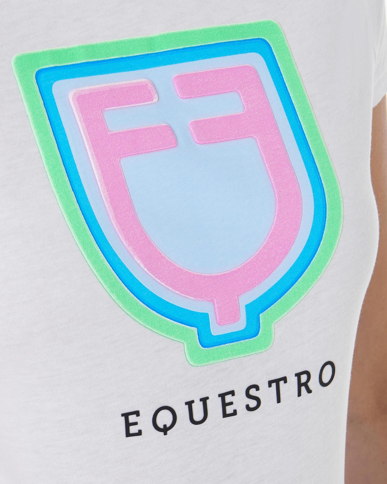 Women's psychedelic logo cotton t-shirt