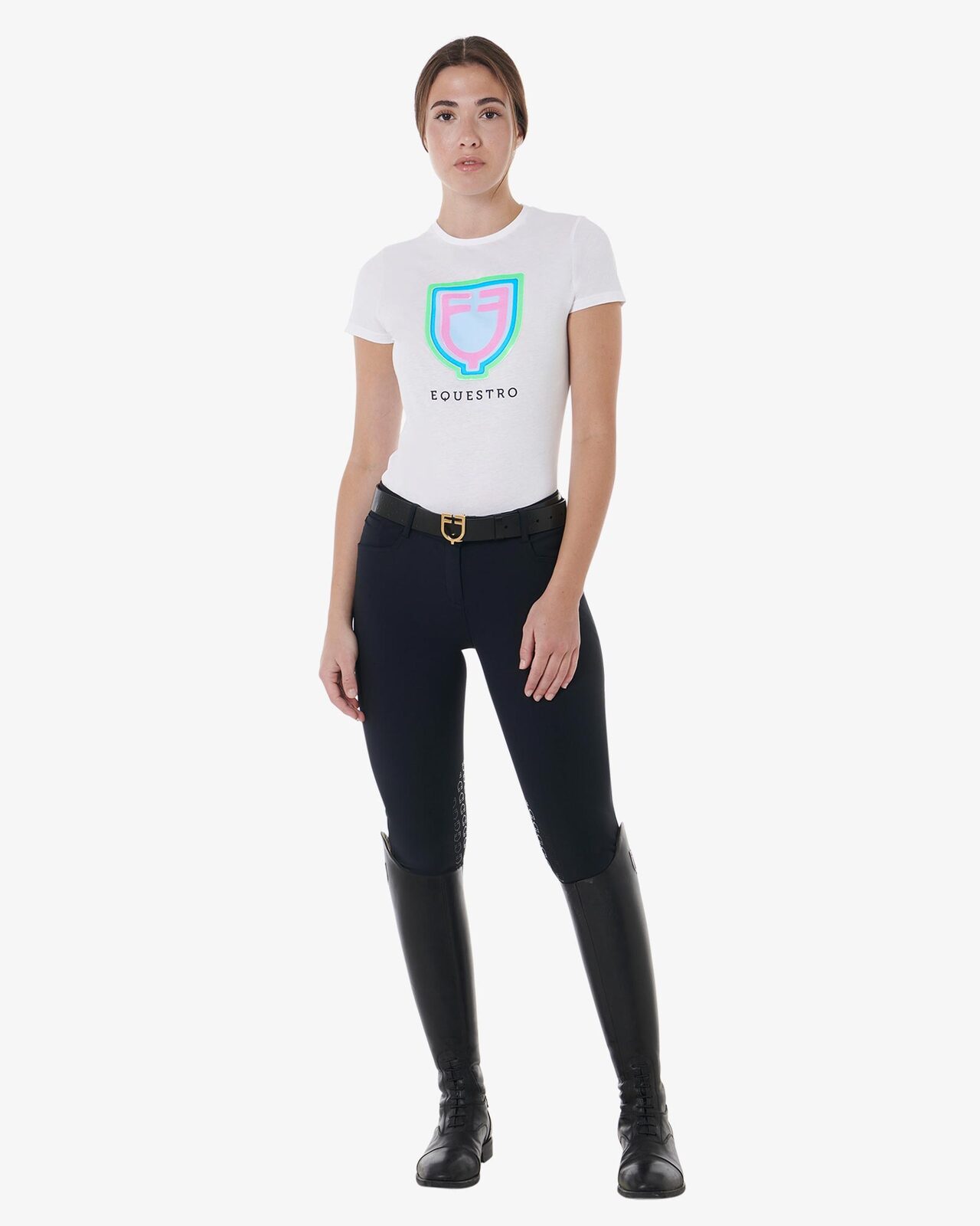 Women's psychedelic logo cotton t-shirt