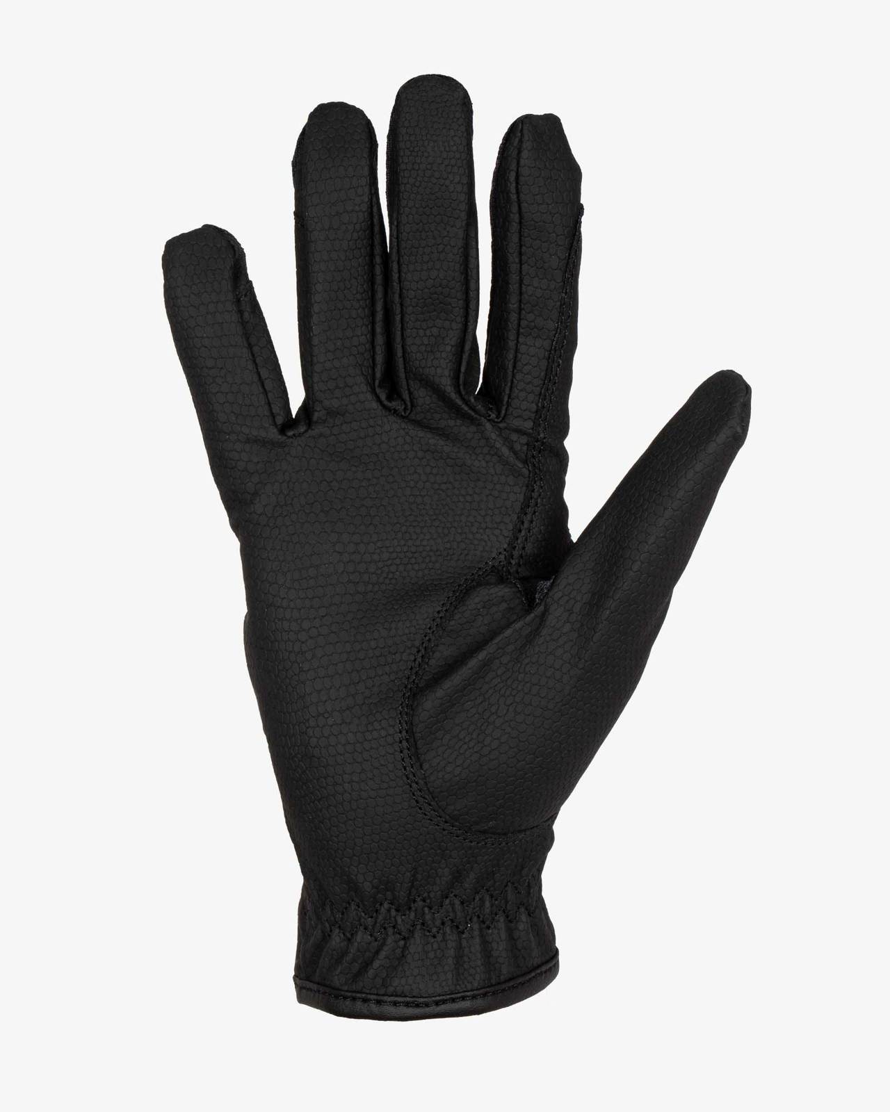 Women's gloves in soft technical fabric with glitter logo