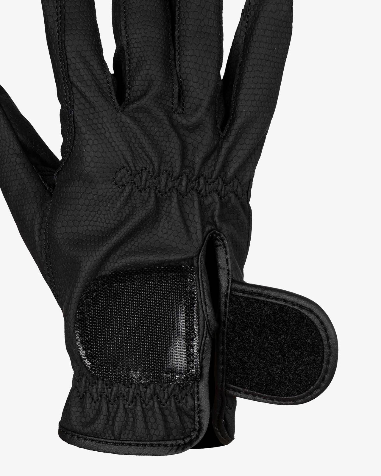 Women's gloves in soft technical fabric with glitter logo