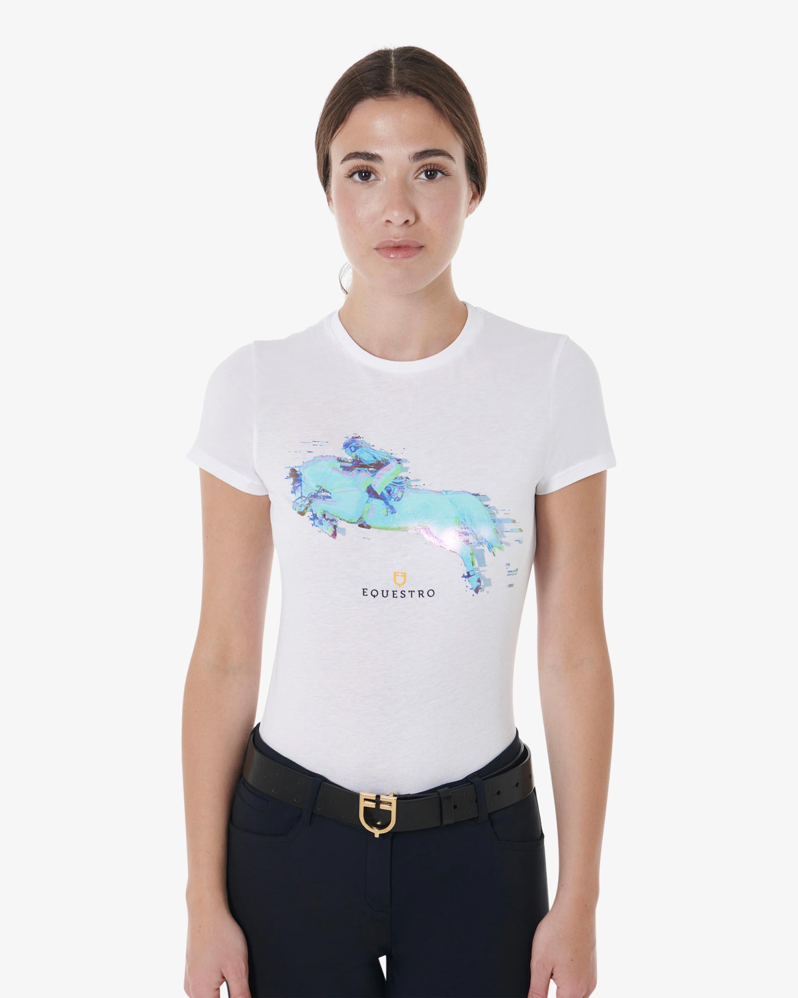 T-shirt donna slim fit stampa Jump