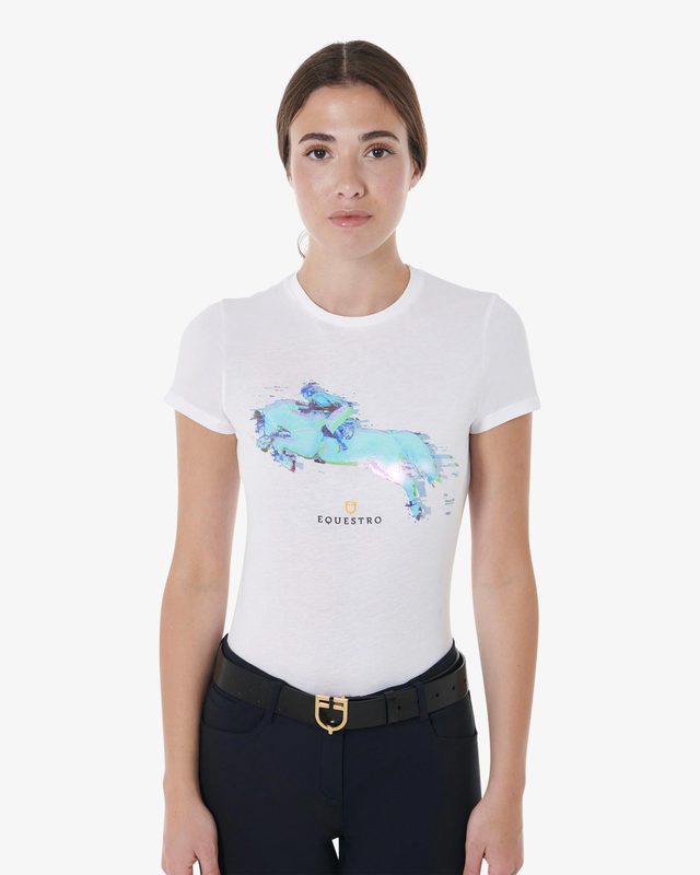 Women's slim fit Jump print cotton t-shirt