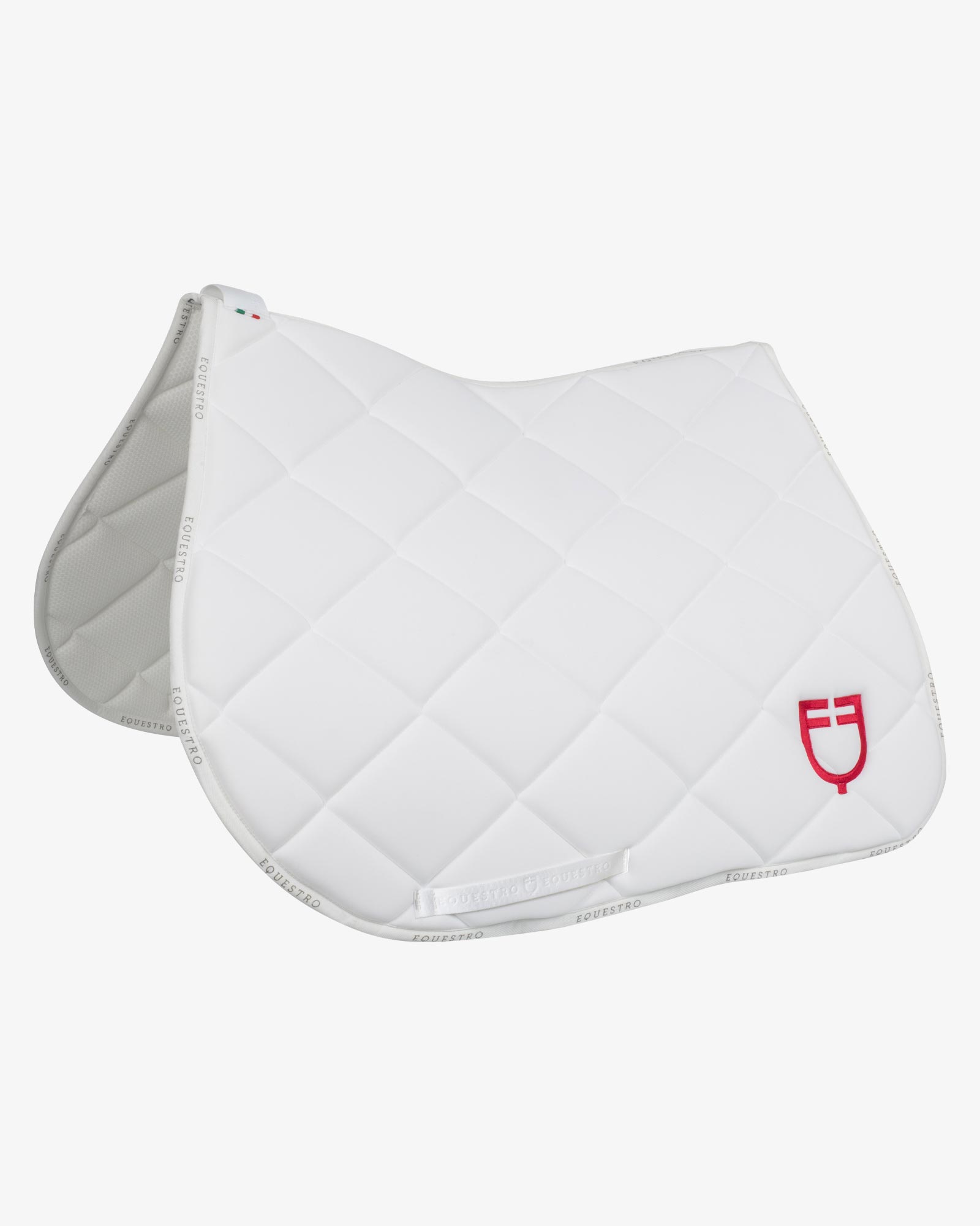 Jumping saddle pad with multicolor logo