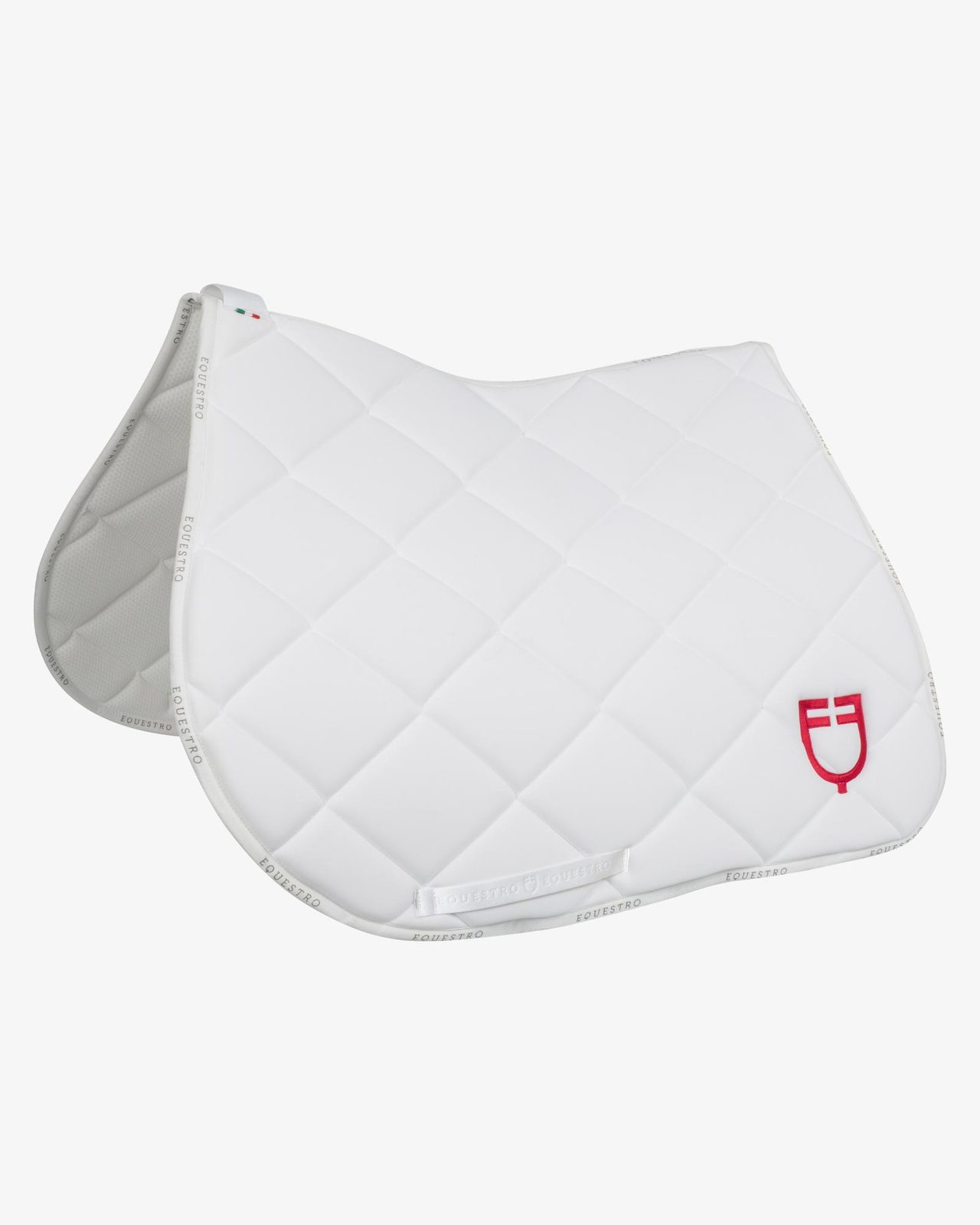 Jumping saddle pad with multicolor logo