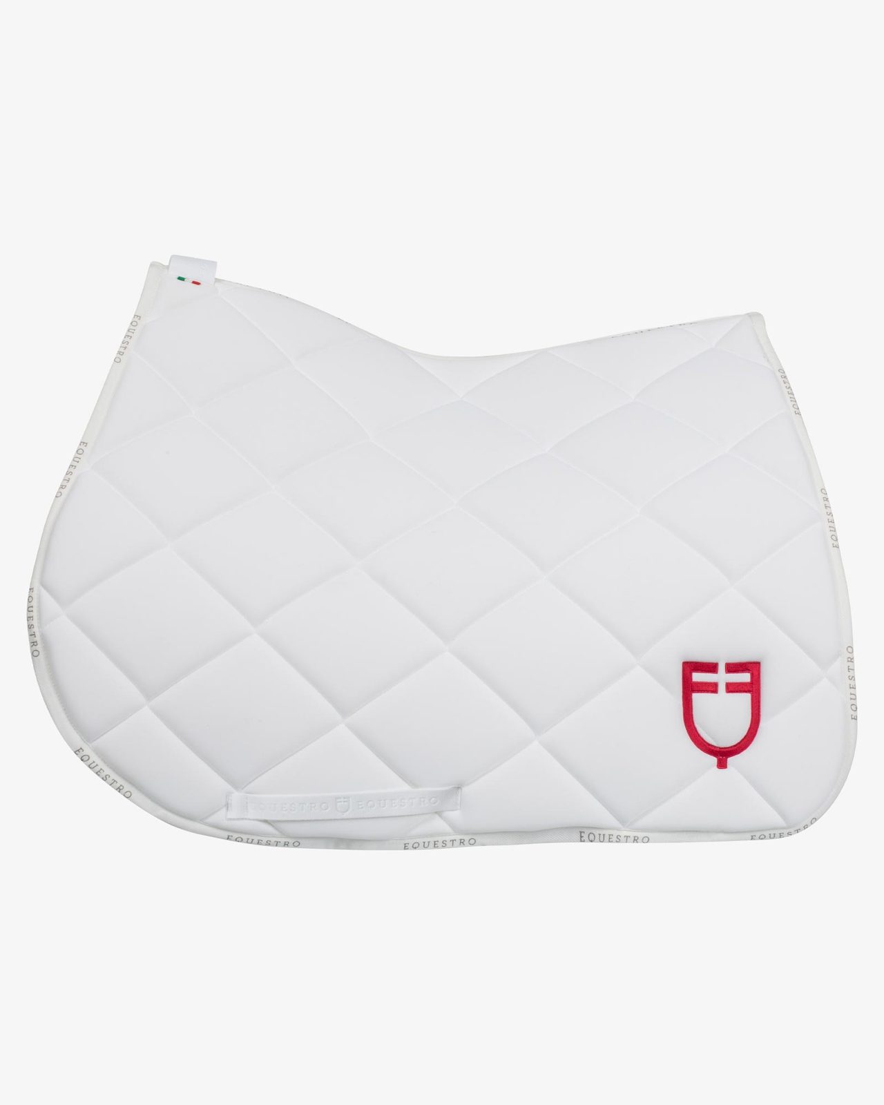 Jumping saddle pad with multicolor logo