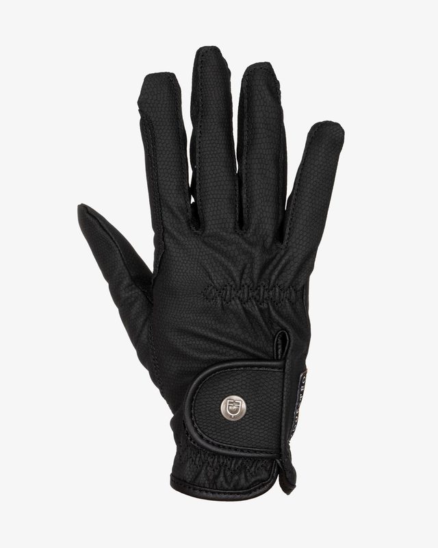 Guanti Da Equitazione Donna In Pelle Sintetica AF EQUESTRIAN - Nero Taglia S - Foto 2