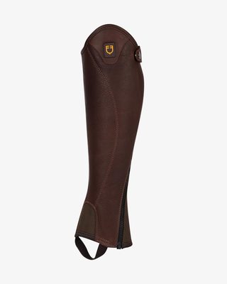 Ghette unisex corte in cuoio con cerniera laterale