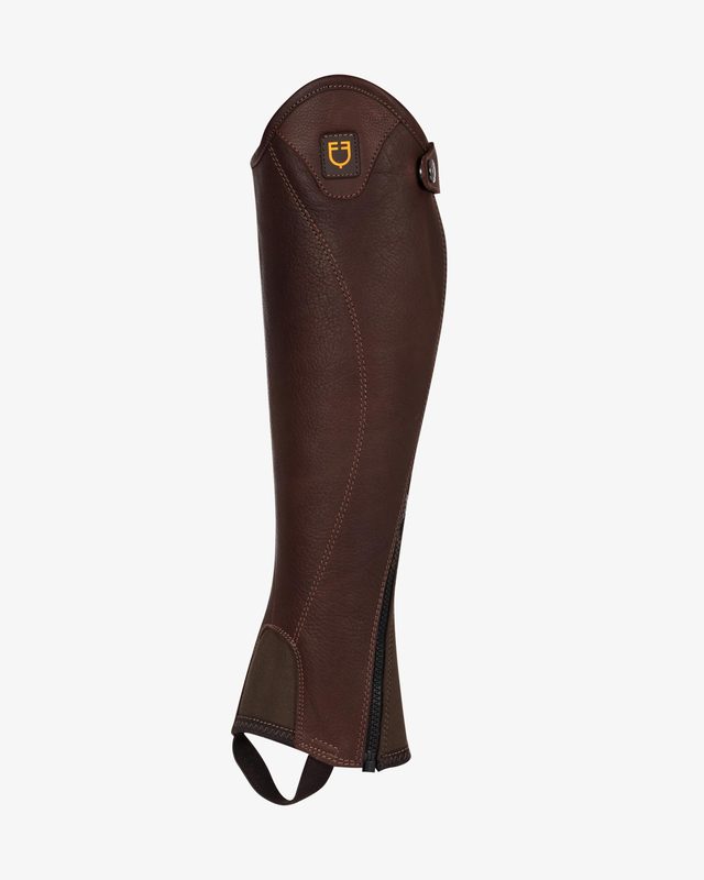 Ghette unisex corte in cuoio con cerniera laterale