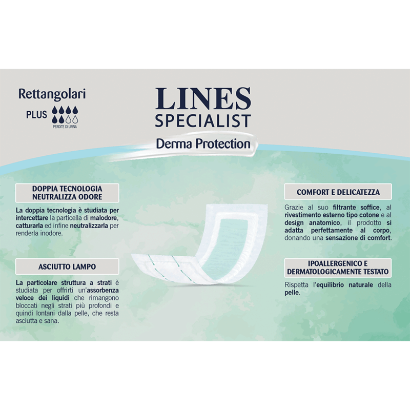 Pannoloni Rettangolari Derma Protection Unisex Plus
