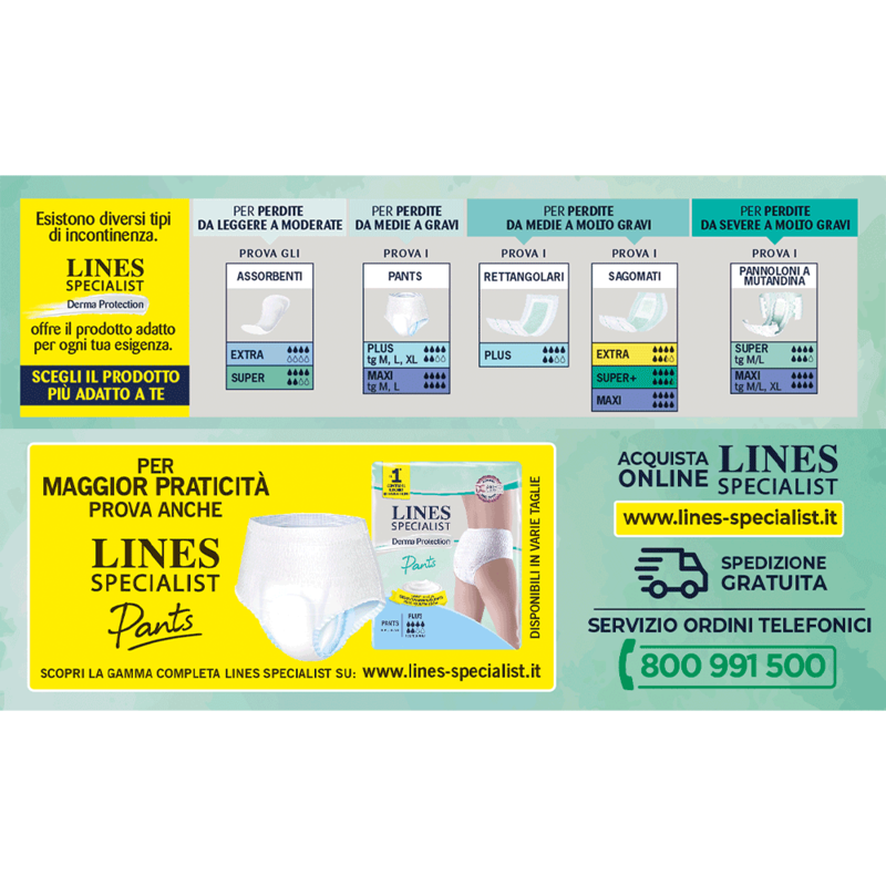Pannoloni Rettangolari Derma Protection Unisex Plus