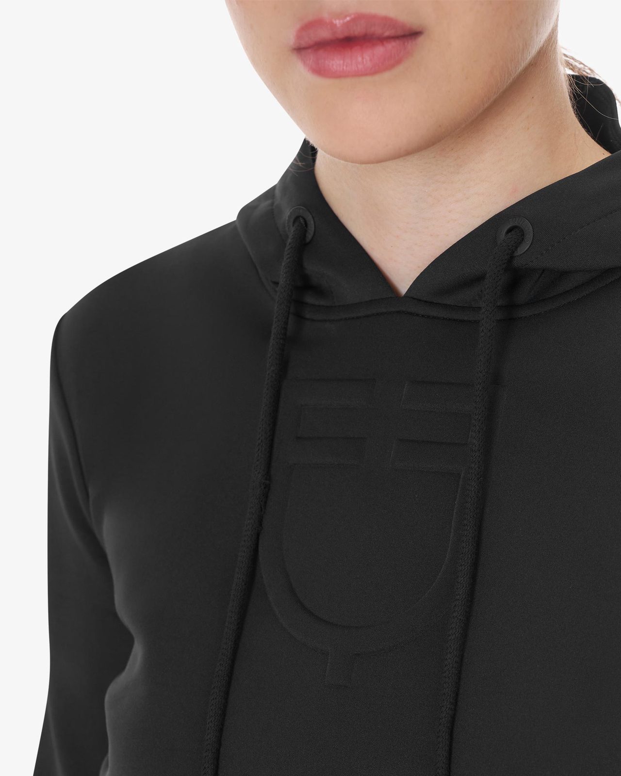 Felpa donna cut out con cappuccio