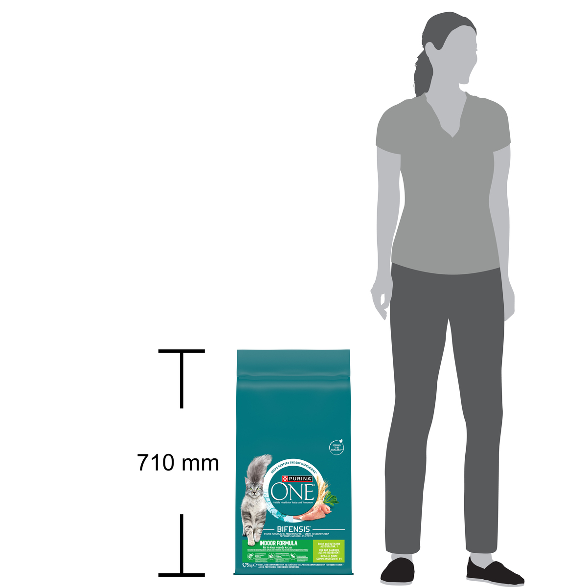 PURINA ONE® BIFENSIS Crocchette Gatto Indoor Formula Ricco in Tacchino e Cereali Integrali