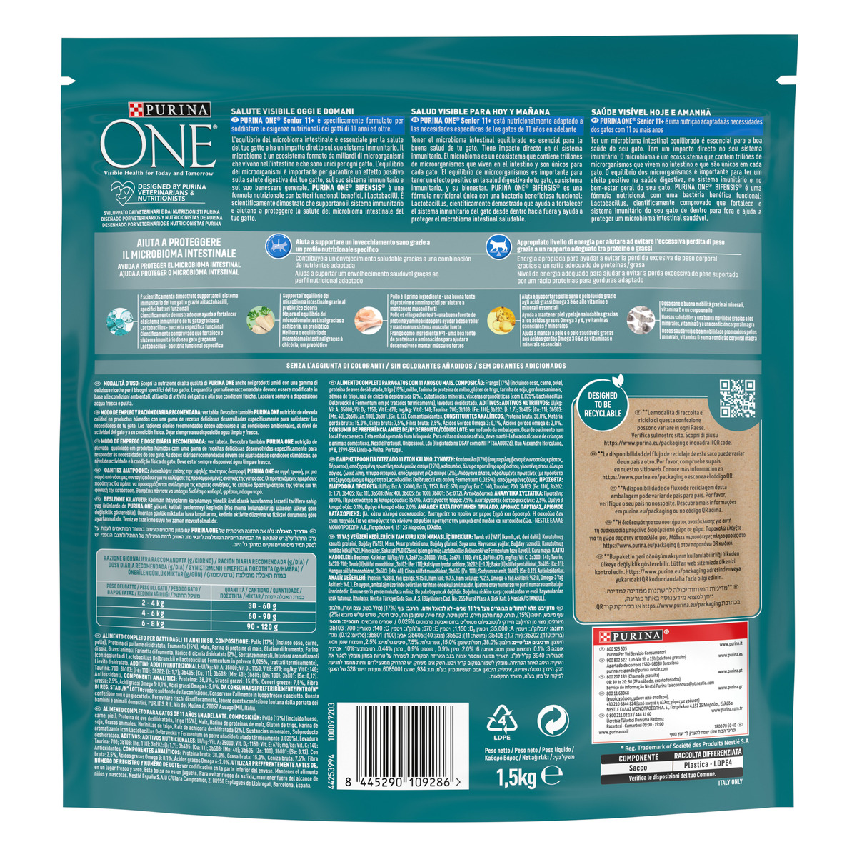 PURINA ONE® ® Senior 11+, Ricco in Pollo