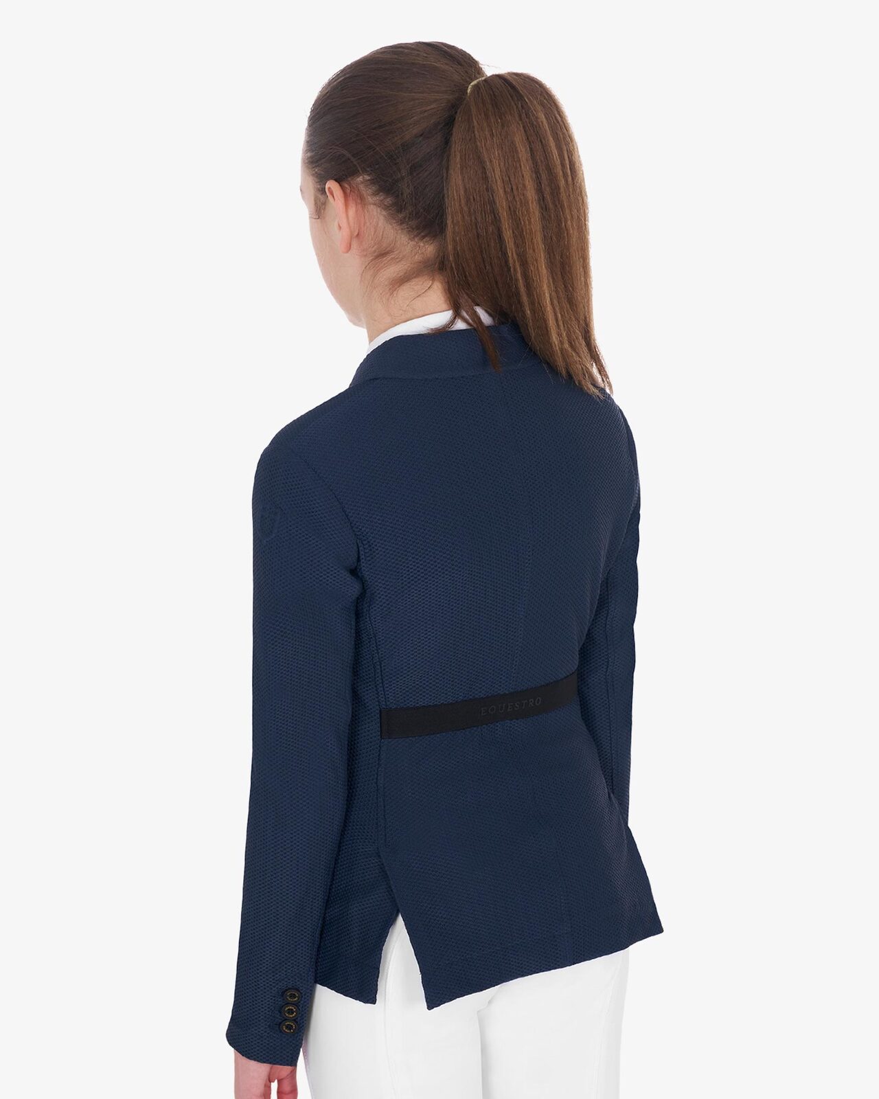Girls' three-button competition jacket perforated fabric