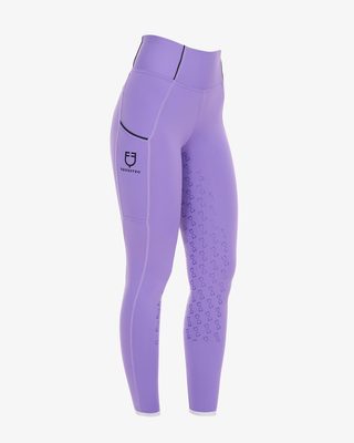 Leggins bambina slim fit grip con logo