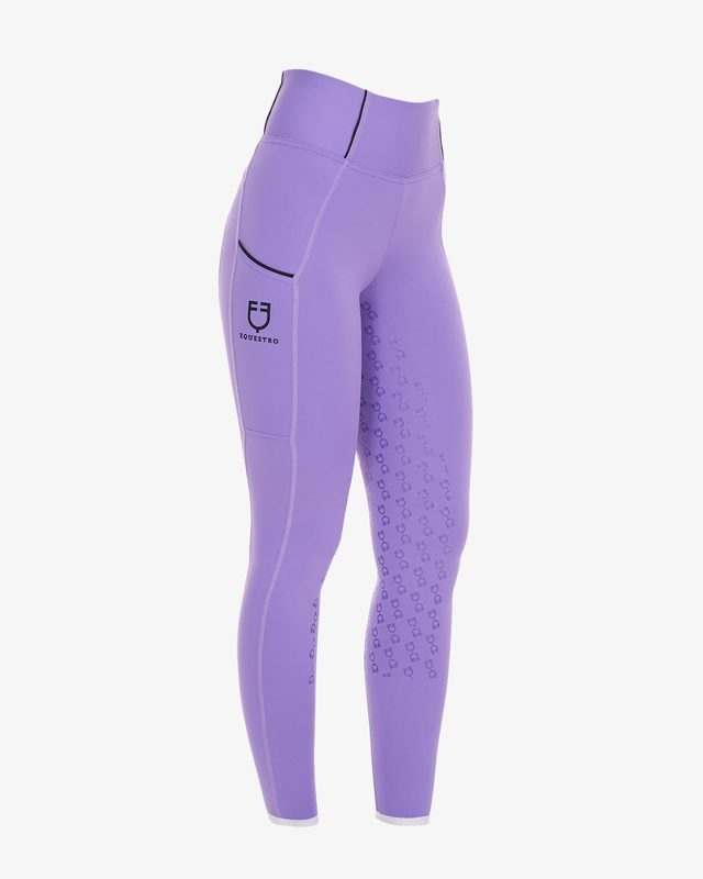 Girls' slim fit grip leggings with logo