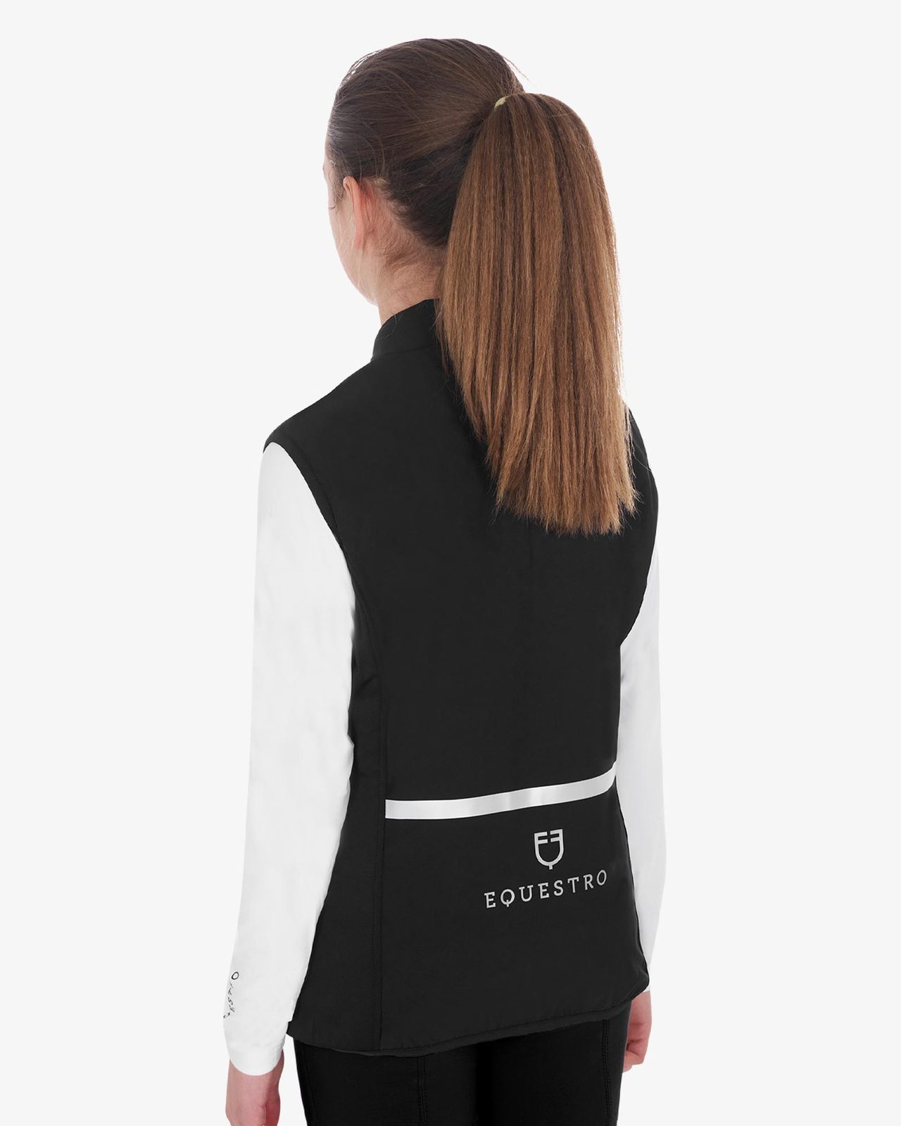 Girls' slim fit vest in technical fabric