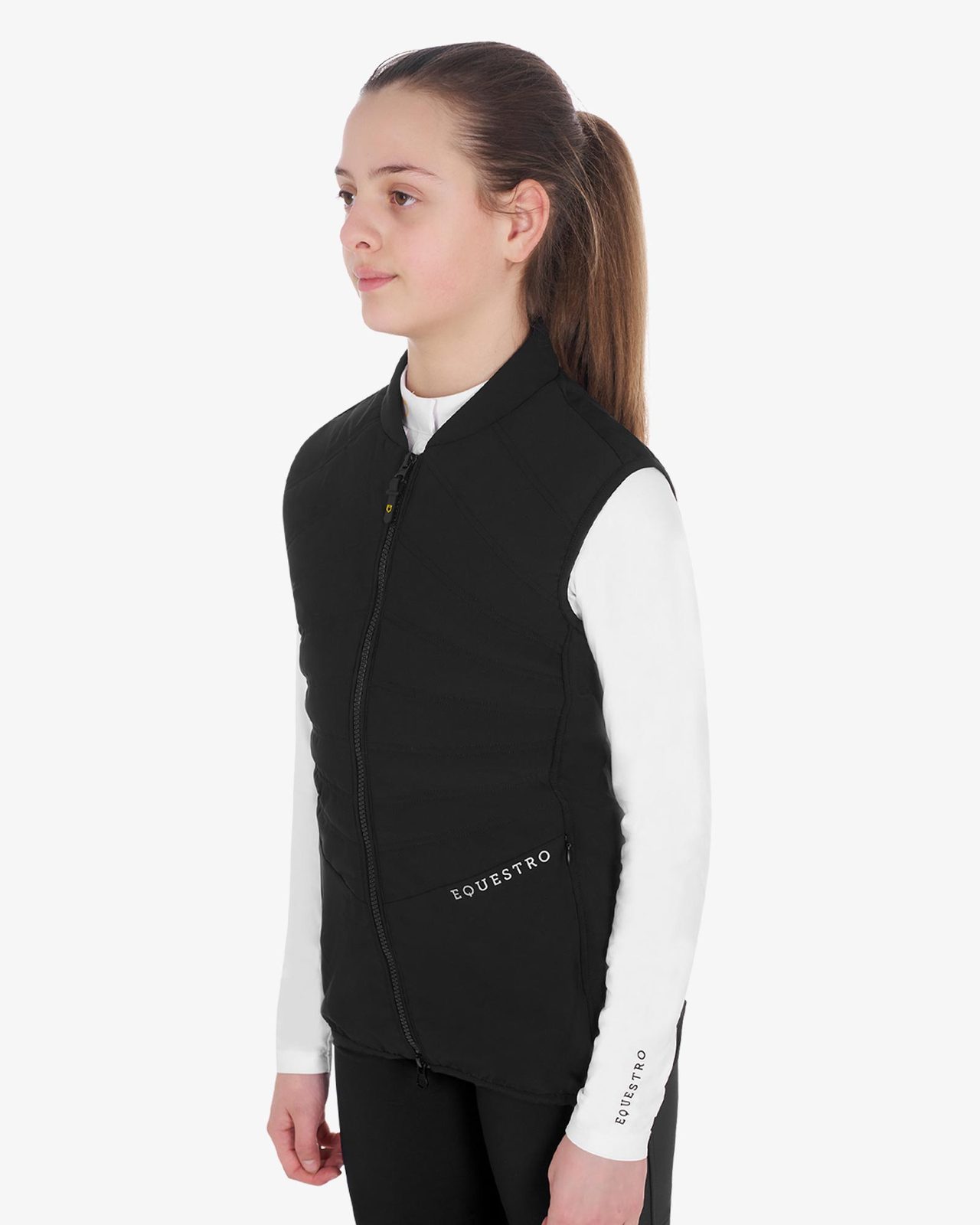 Girls' slim fit vest in technical fabric