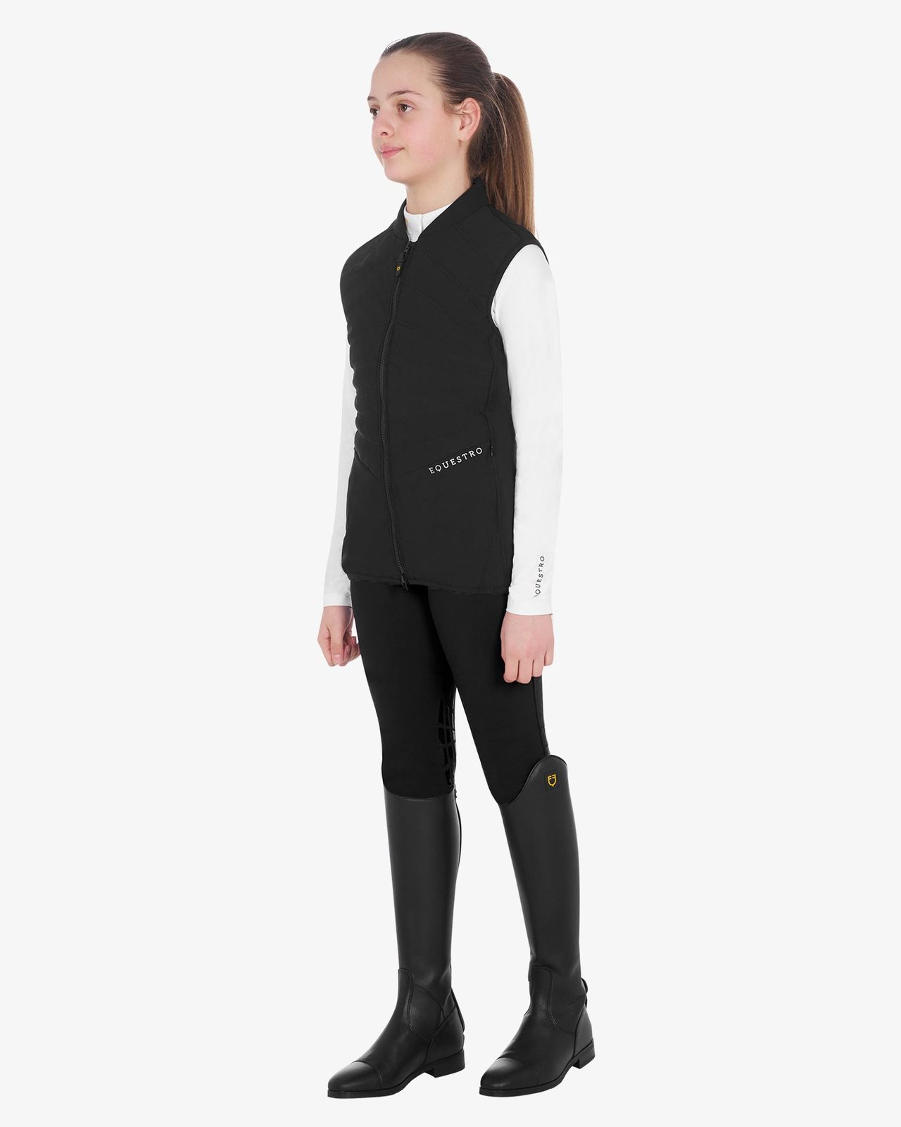 Girls' slim fit vest in technical fabric