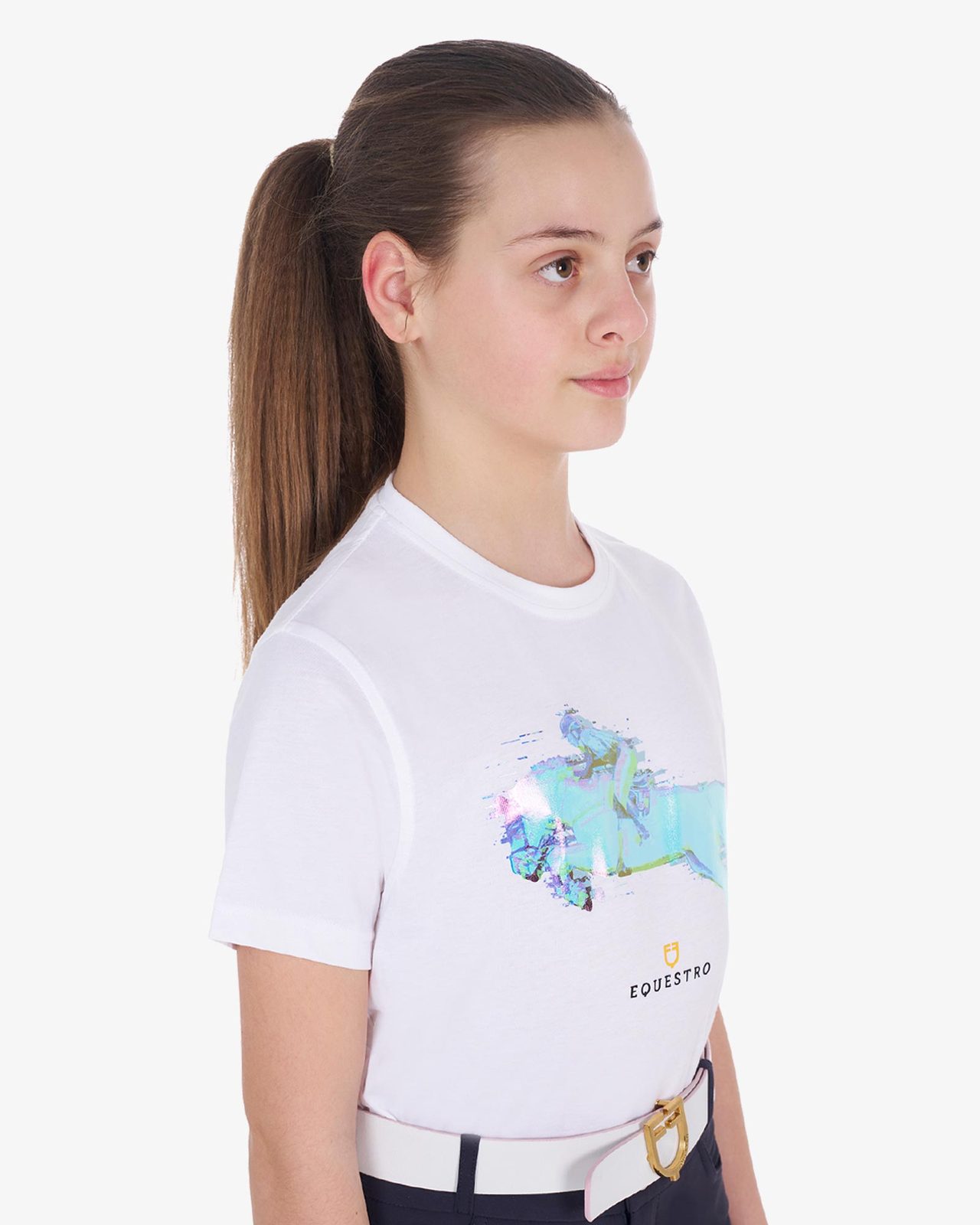 T-shirt bambina slim fit stampa Jump