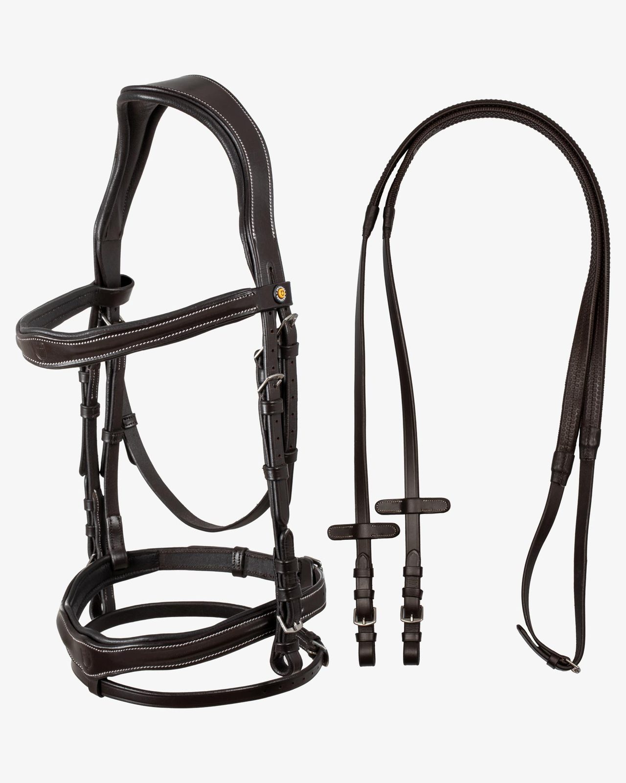 Anatomical bridle with logo